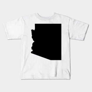 Arizona map in black Kids T-Shirt